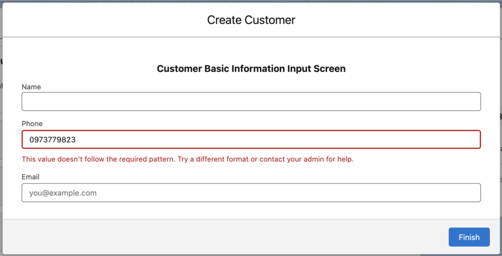 Salesforce Screen Flow Phone Number Pattern error